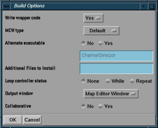 The Build Options Control Panel