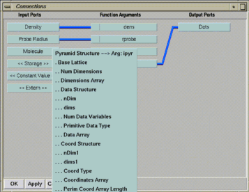 Connections Menu for the Molecule Port