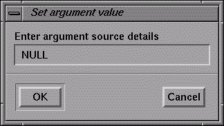 Setting a Constant Value for a Function Argument; setting the Value in
the Window