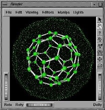 Buckminsterfullerene in Render