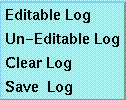 Log Window Pop-up Menu